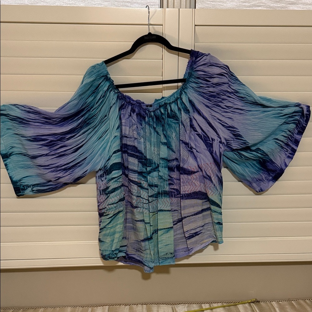 Sacred Threads Multicolor Off-Shoulder Blouse
